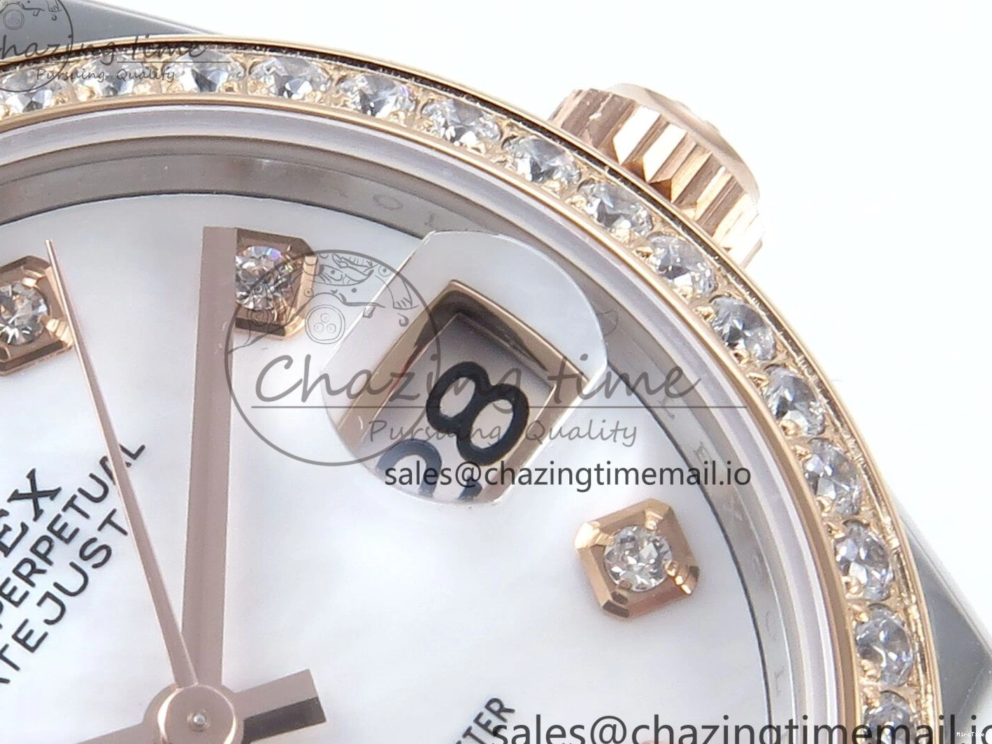 MiroTime 0324 DateJust 31 278381RBR ARF 1:1 Best Edition 904L Steel White Diamonds Dial Diamonds Bezel on SS RG Jubilee Bracelet ETA Versatile 392